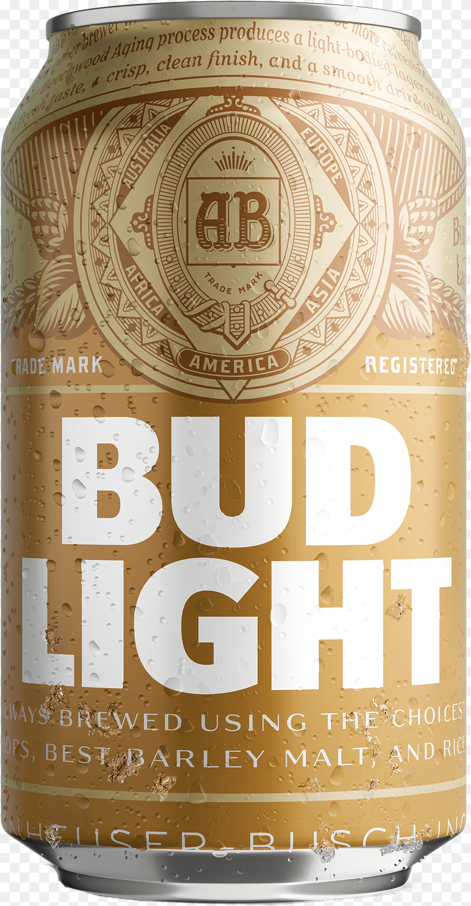 Gold Bud Light, Alcohol, Beer, Beverage, Lager Free Png Download