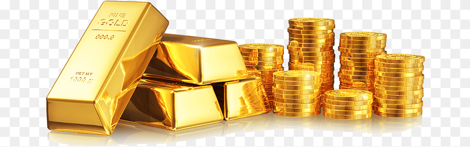 Gold Bullion Bars Gold Bars And Coins, Treasure Png Image