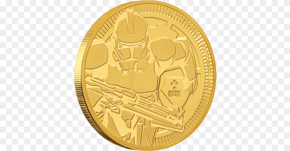 Gold Bullion Coin Star Wars Clone Mickey Mouse Coin, Money Png
