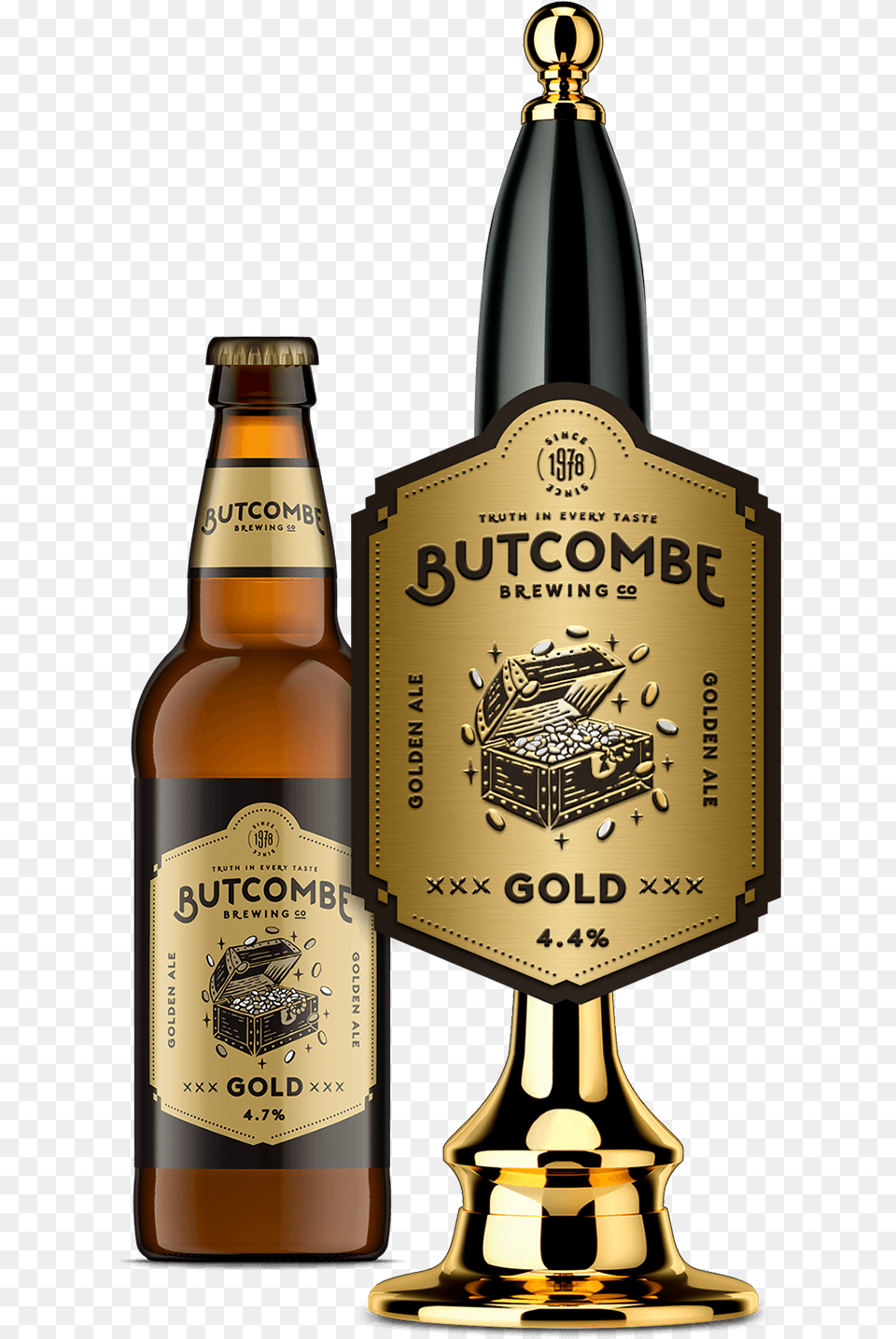 Gold Butcombe Rare Breed Ale, Alcohol, Beer, Beverage, Bottle Free Png Download