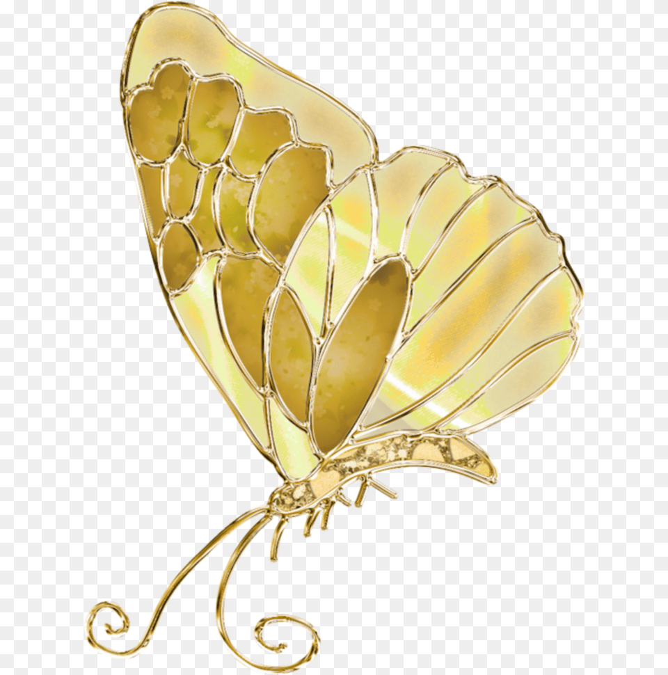 Gold Butterfly Butterfly, Accessories, Brooch, Jewelry Png Image