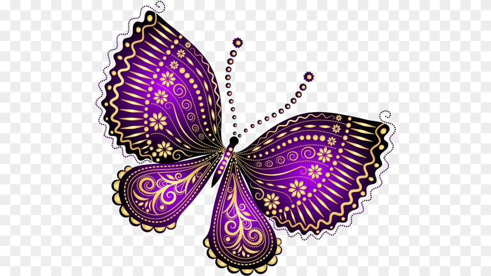 Gold Butterfly Mariposa Mandala, Pattern, Purple, Art, Graphics Png