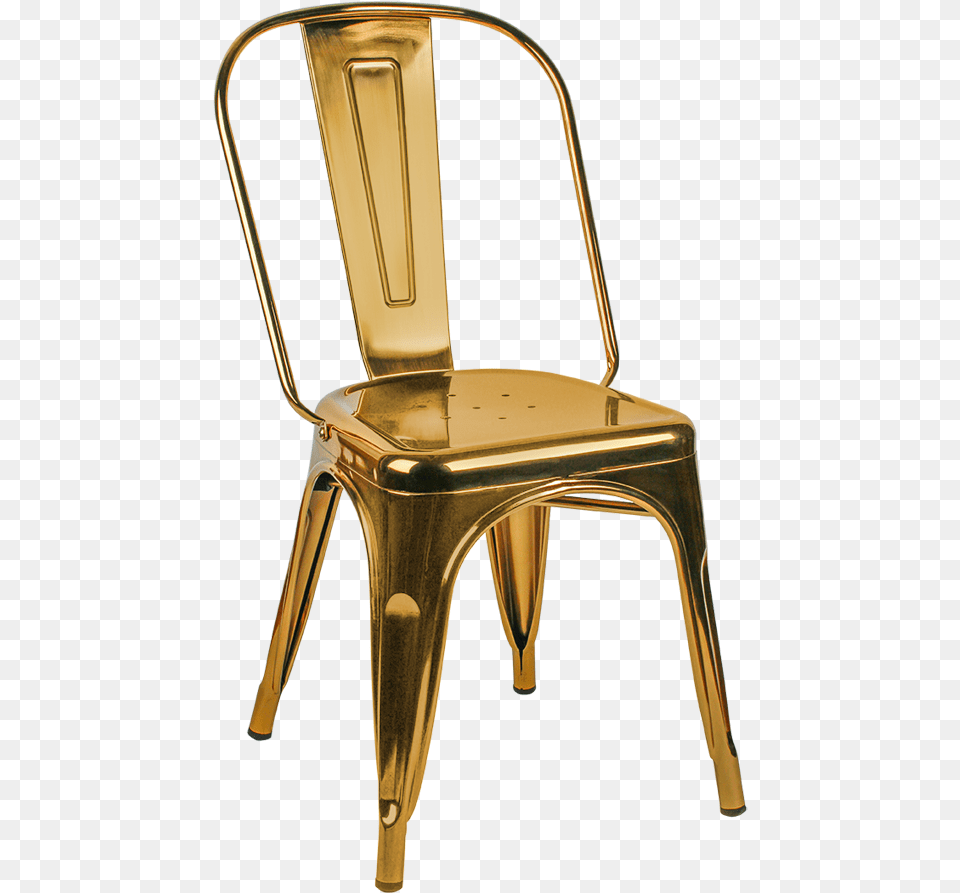 Gold Cafe Chair Chair, Furniture, Armchair Png