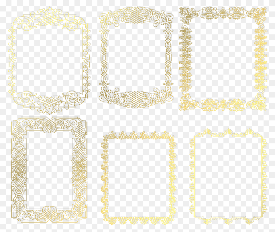 Gold Calligraphy Frame Free On Pixabay Motif, Accessories, Jewelry, Necklace Png
