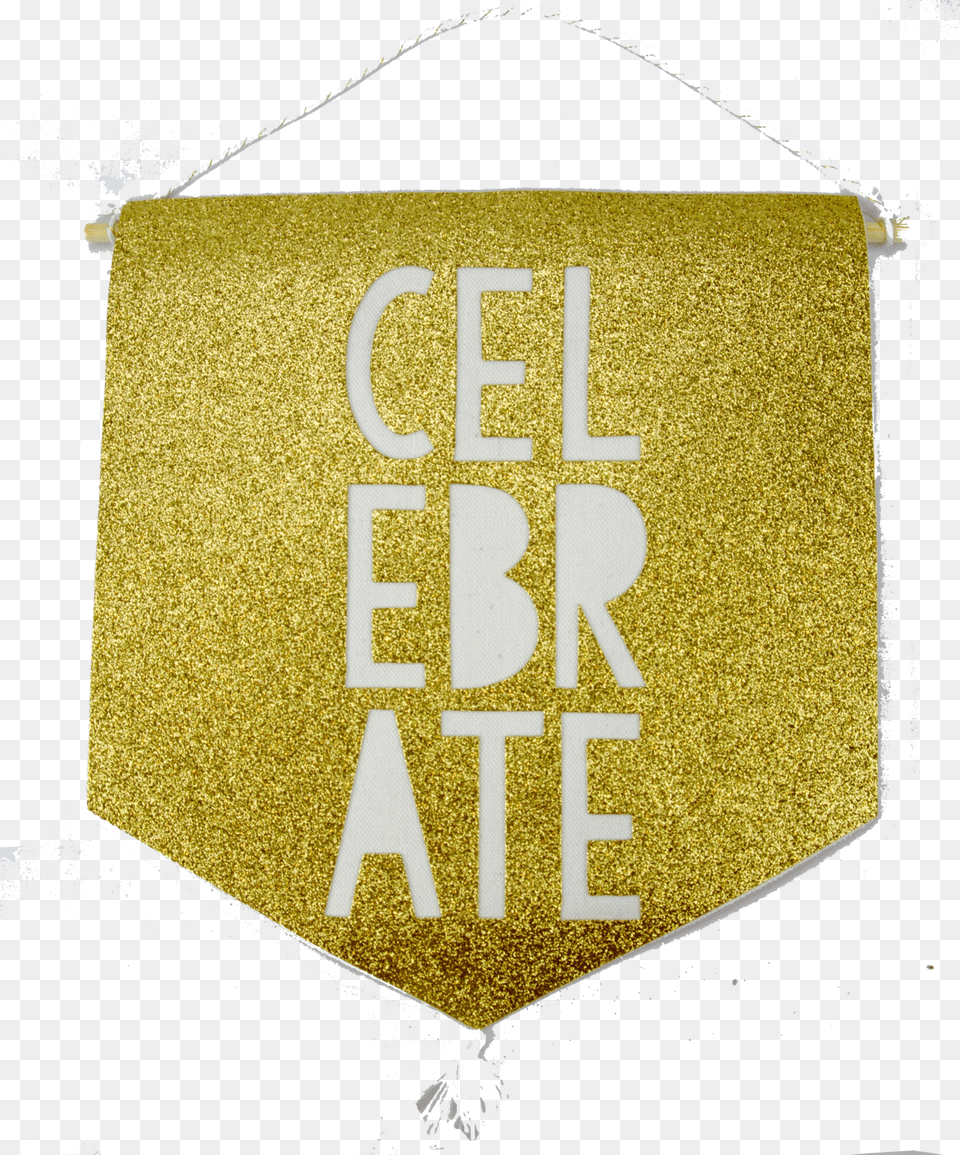 Gold Celebrate Banner Calligraphy, People, Person, Symbol, Accessories Free Transparent Png