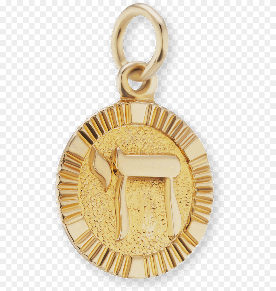 Gold Chai Circle Pendant Locket, Accessories Free Png Download