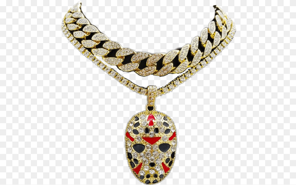 Gold Chain Cuban Diamond Choker For Men Transparent Diamond Chain Men, Accessories, Jewelry, Necklace, Gemstone Free Png Download