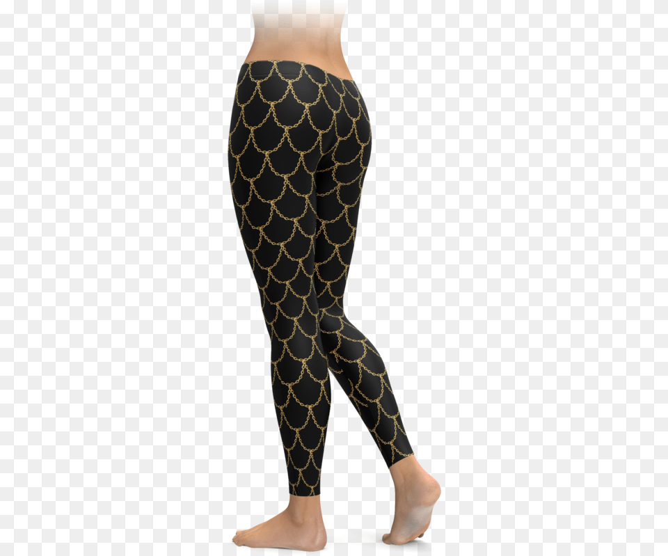 Gold Chain Mermaid Scales Leggings U2013 Brave New Look Low Rise Leggings, Clothing, Hosiery, Tights, Adult Free Png