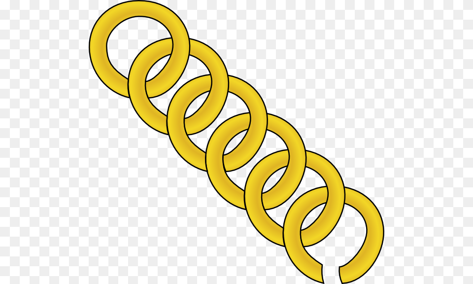 Gold Chain Of Round Links Clip Art, Coil, Spiral, Dynamite, Weapon Png