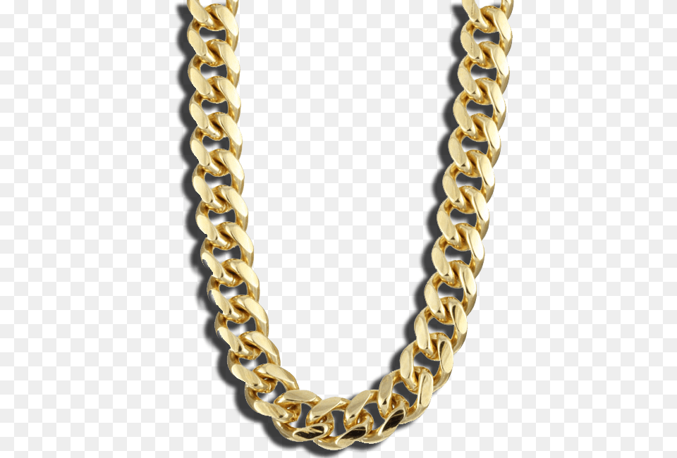 Gold Chain 3 Image Miami Cuban Link Chain, Accessories, Jewelry, Necklace Free Transparent Png