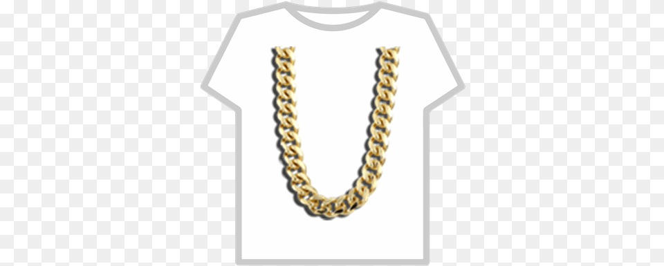 Gold Chaintransparentthuglifepng Roblox Roblox T Shirt, Accessories, Jewelry, Necklace, Chain Free Png