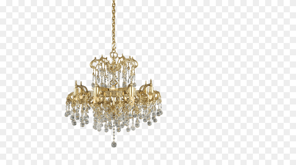 Gold Chandelier 1 Image Gold Transparent Chandelier, Lamp Free Png