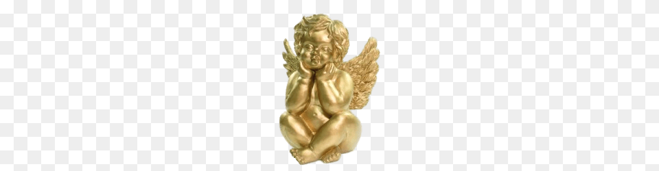 Gold Cherub, Bronze, Angel, Nature, Outdoors Free Png Download