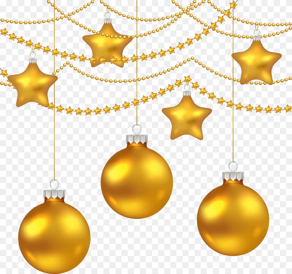 Gold Christmas Balls Png Image