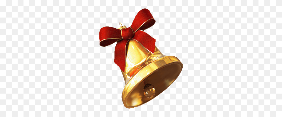 Gold Christmas Bell Background Png Image