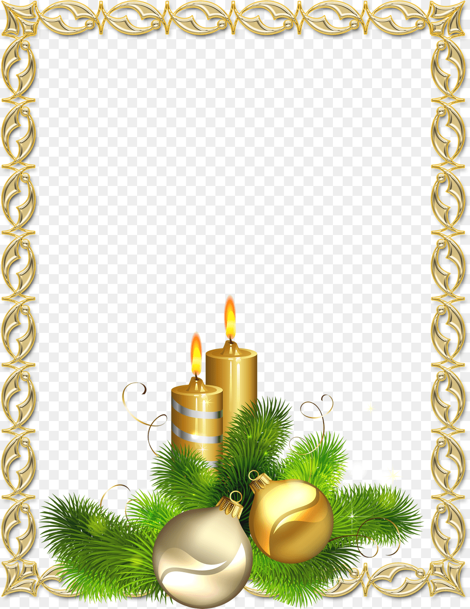 Gold Christmas Border Lamp, Lampshade, Table Lamp Free Transparent Png