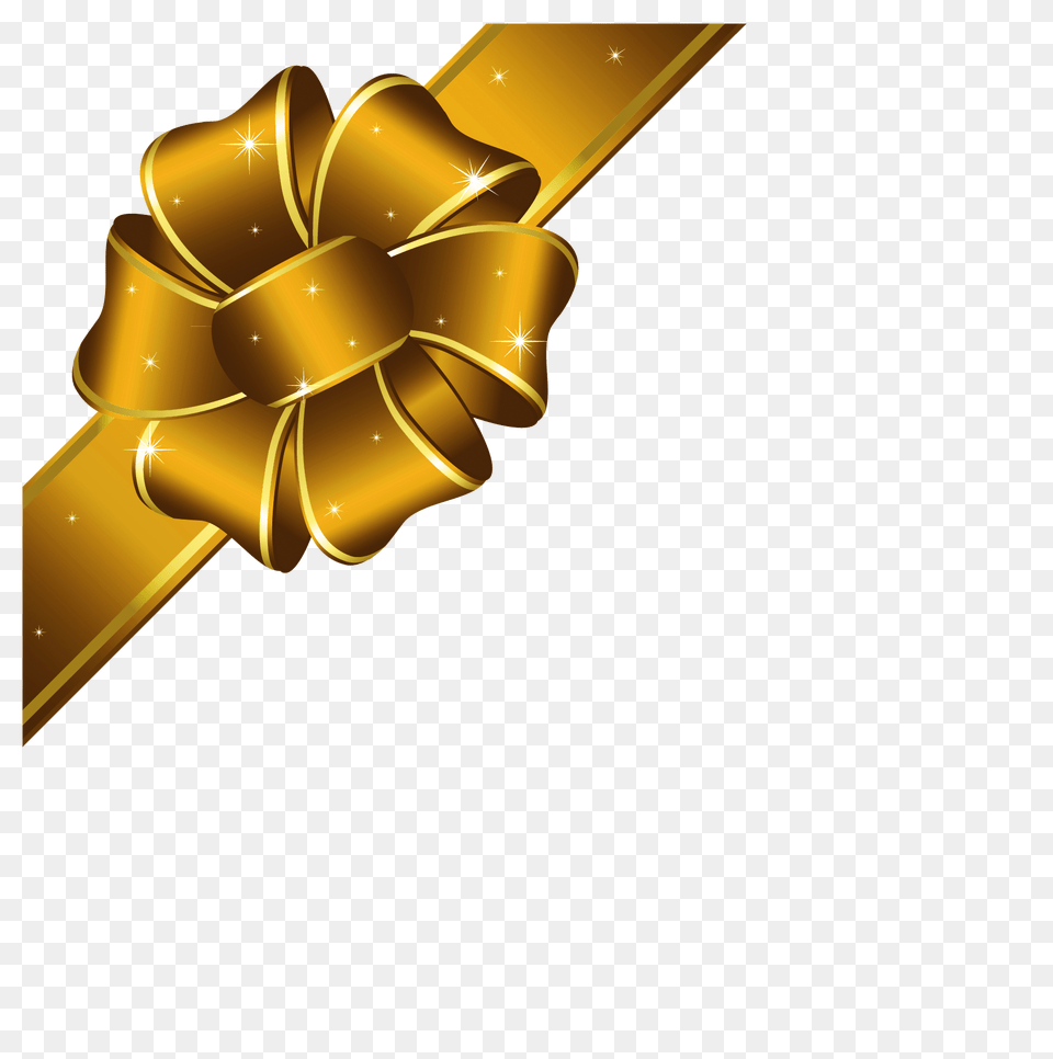 Gold Christmas Bows Happy Holidays Png