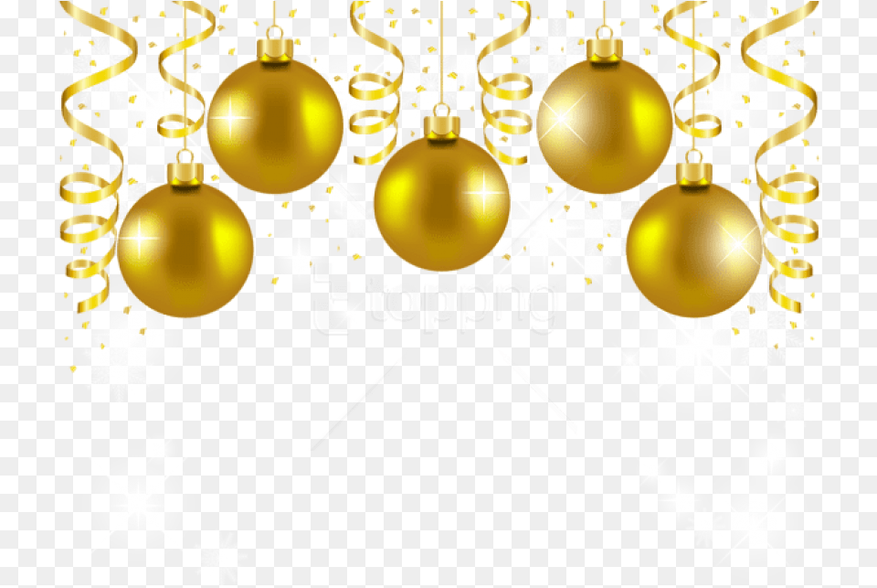 Gold Christmas Ornament Christmas Gold Decorations, Lighting, Bottle, Cosmetics, Perfume Free Png Download