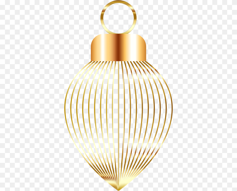 Gold Christmas Ornament Paper Lantern, Lamp Png Image