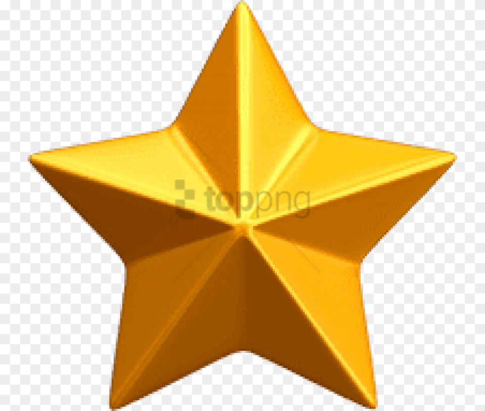 Gold Christmas Star Image With Transparent, Star Symbol, Symbol, Animal, Fish Png