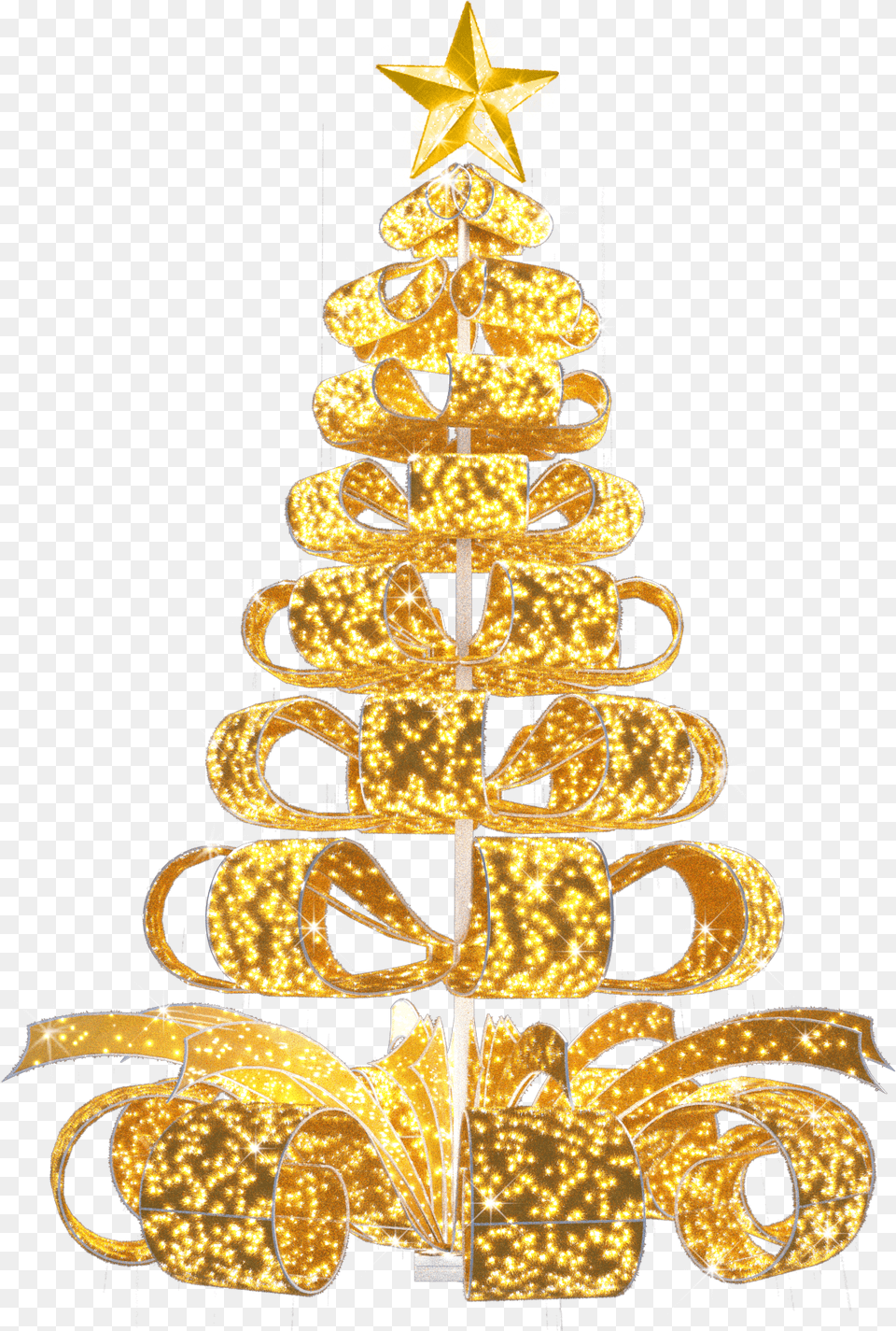 Gold Christmas Tree, Accessories, Chandelier, Jewelry, Lamp Free Png Download