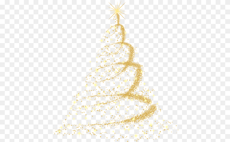 Gold Christmas Tree Clip Art Christmas Tree Transparent, Christmas Decorations, Festival, Christmas Tree, Chandelier Png Image