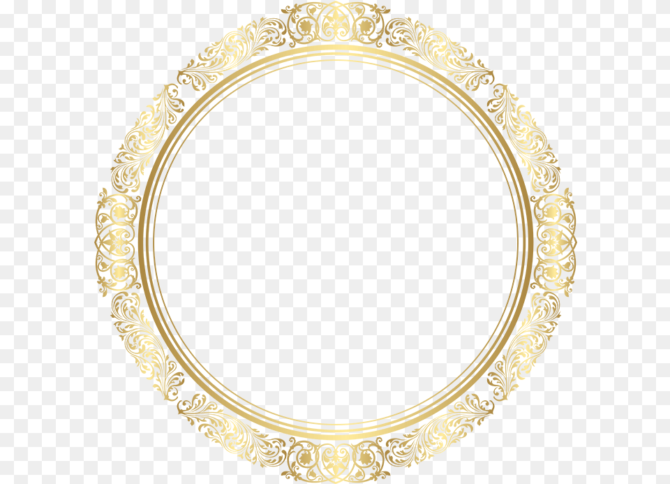 Gold Circle Frame, Oval, Photography Free Png
