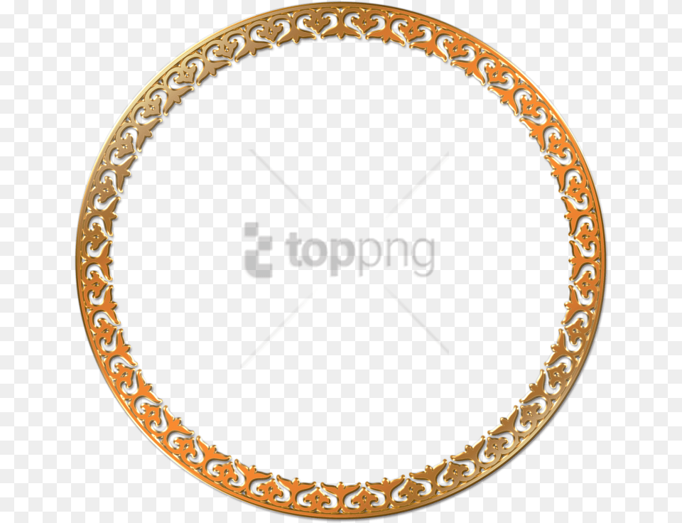 Gold Circle Frame Image With Necklace Diamond Cartier Vintage, Oval, Photography Free Png Download