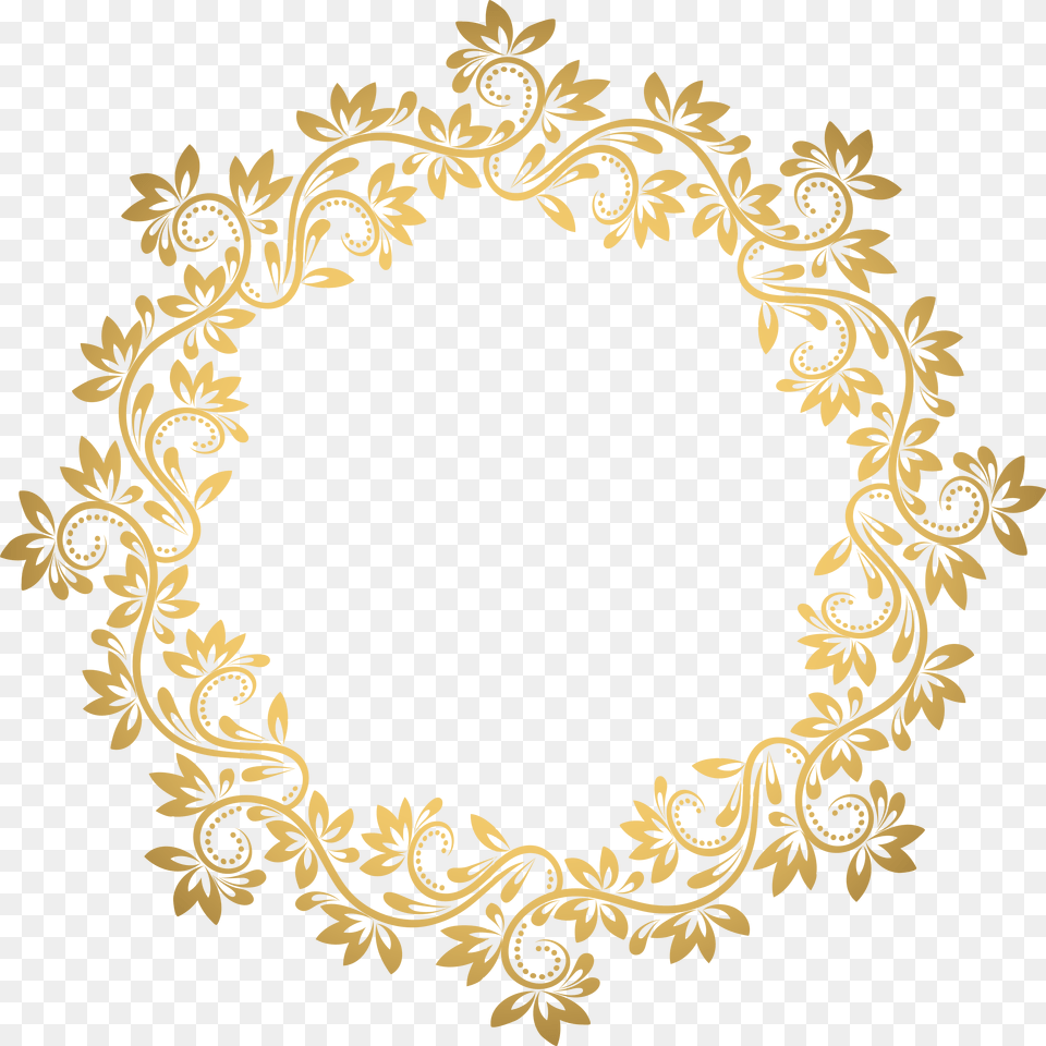 Gold Clip Art, Floral Design, Graphics, Pattern, Oval Free Png Download