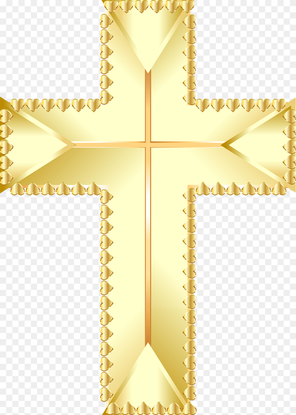 Gold Clipart, Cross, Symbol Png Image