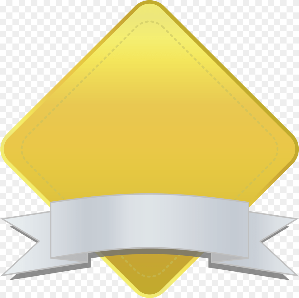 Gold Clipart Banner Diamond Banner, Sign, Symbol, Road Sign Png Image