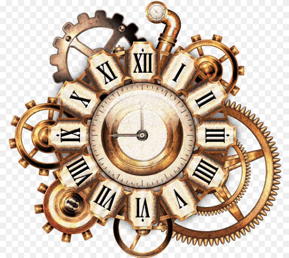 Gold Clock Download Clip Clock Gold, Machine, Wheel, Analog Clock Png Image