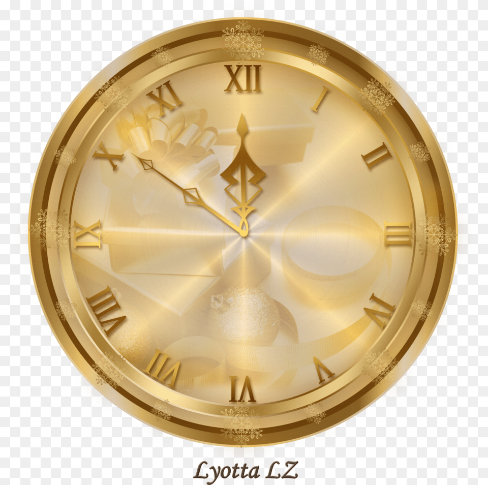 Gold Clock Golden Wall Clock, Chandelier, Lamp Png