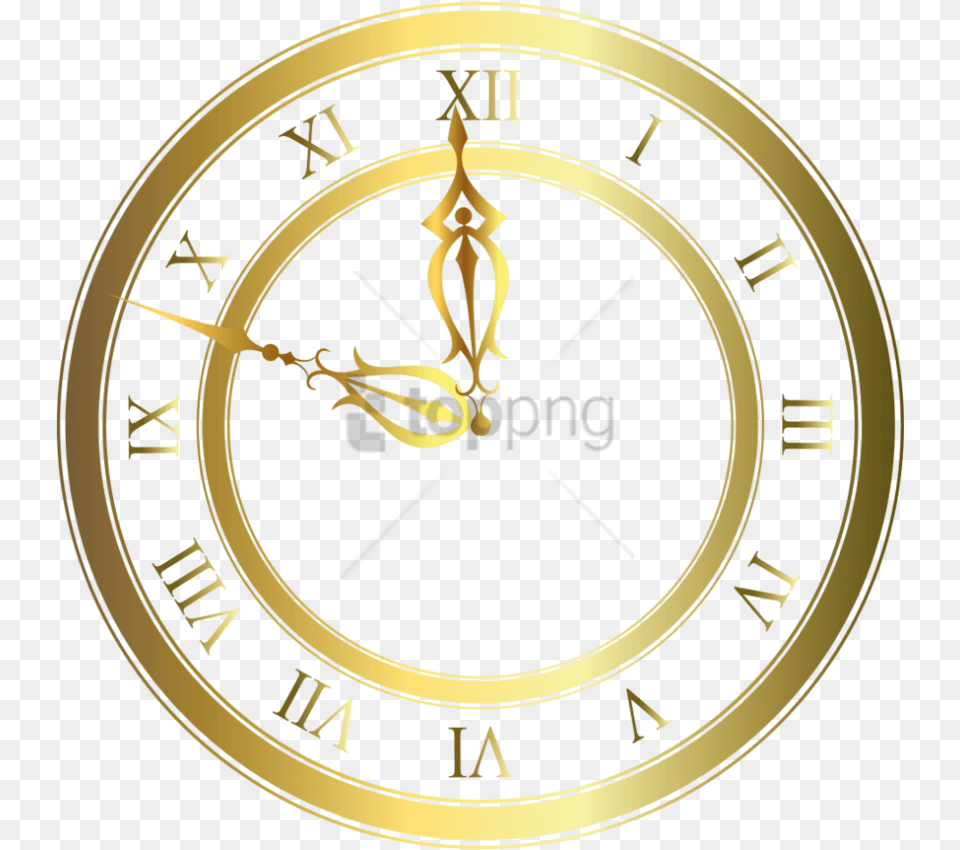 Gold Clock Transparent Background Image Clock Transparent Background, Analog Clock, Disk Free Png Download