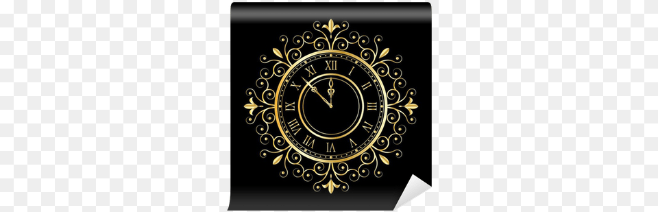 Gold Clock Vintage Style Wall Mural U2022 Pixers We Live To Change Decorative, Analog Clock, Blackboard, Wall Clock Free Png Download