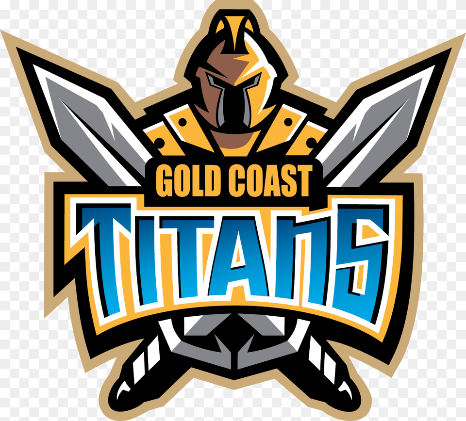 Gold Coast Titans Logo Clipart Gold Coast Titans Logo, Emblem, Symbol, Badge, Bulldozer Png Image