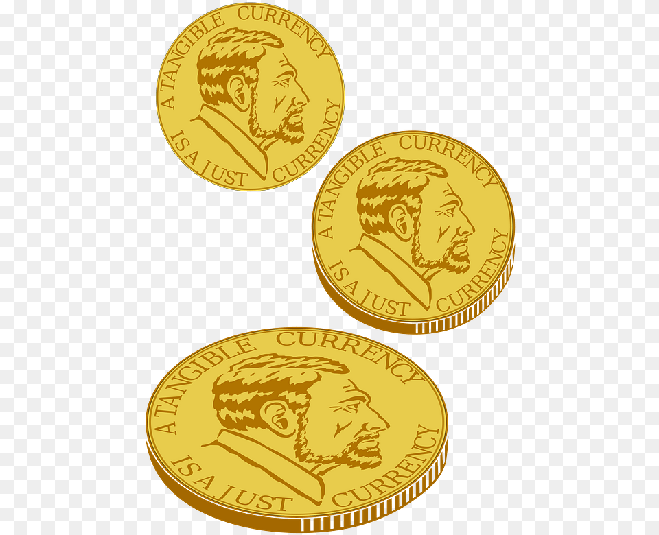 Gold Coin For Plotter Clipart Gold Coin Clip Art, Adult, Male, Man, Person Free Png