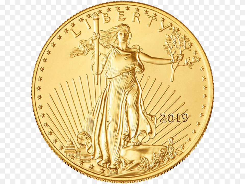 Gold Coin Images 2019 Gold American Eagle, Adult, Female, Person, Woman Png