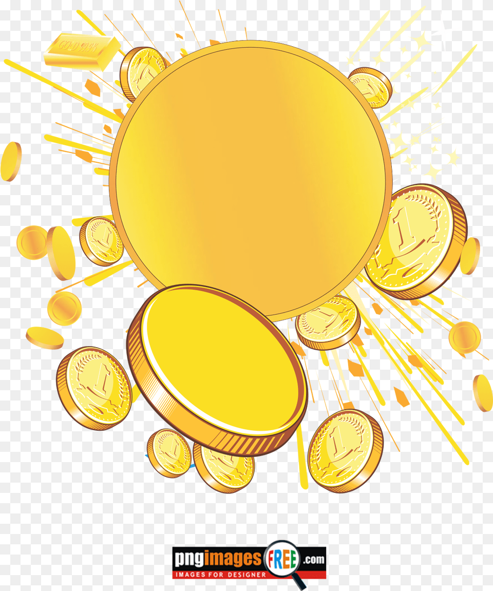 Gold Coin Logo Design Dot, Treasure, Money Free Png