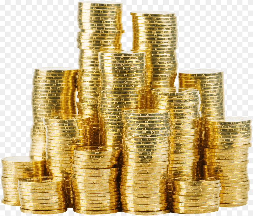 Gold Coin Stack Money Pile Coin, Treasure, Can, Tin Free Png Download