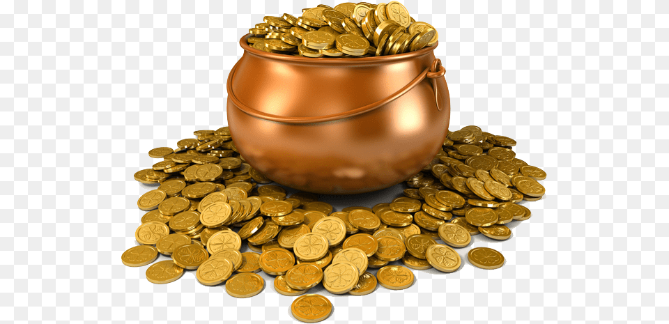 Gold Coin Stock Photography, Treasure, Bronze, Jar, Money Png
