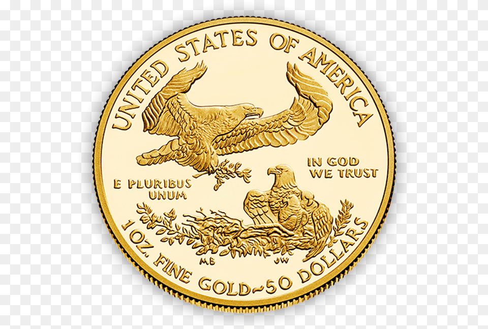 Gold Coin Us Eagle Gold Coin, Animal, Bird, Money Free Png