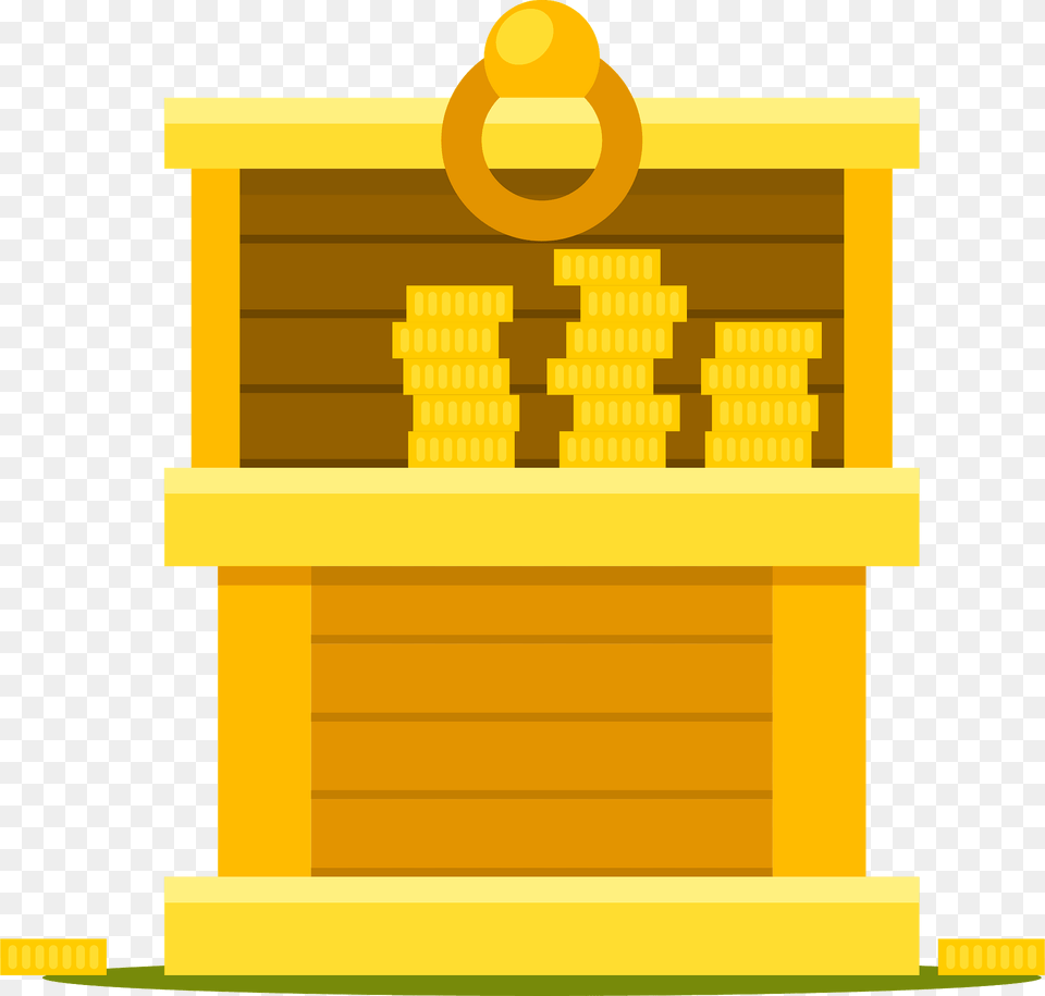 Gold Coins Chest Clipart, Treasure Png
