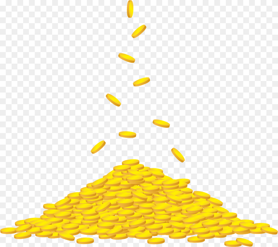 Gold Coins Falling Pile Of Gold, Food, Produce, Grain, Dynamite Free Png Download