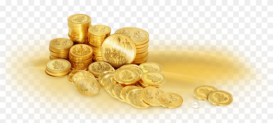 Gold Coins Gold Coin In Hand, Treasure, Plate, Money Png