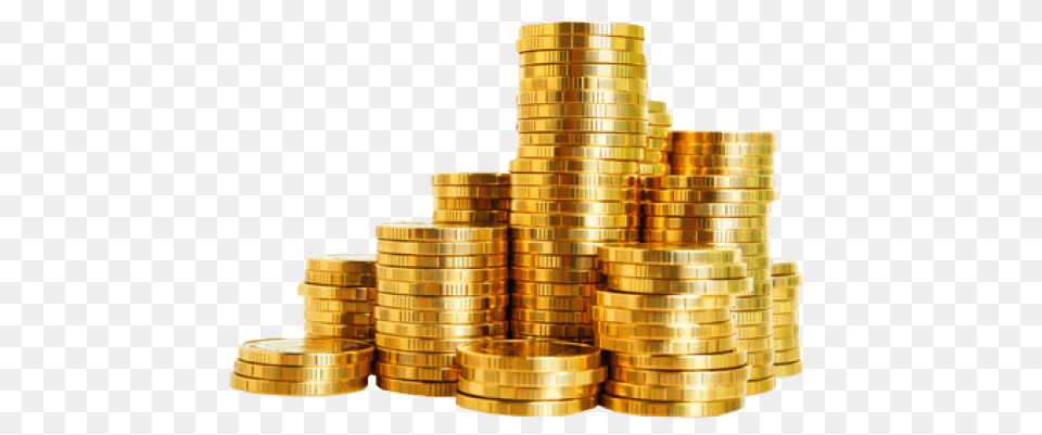 Gold Coins Stack, Treasure, Smoke Pipe, Coin, Money Png Image