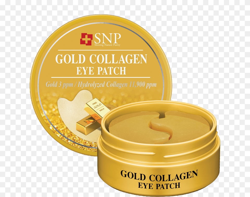 Gold Collagen Eye Patch Snp Collagen, Face, Head, Person, Cosmetics Png Image
