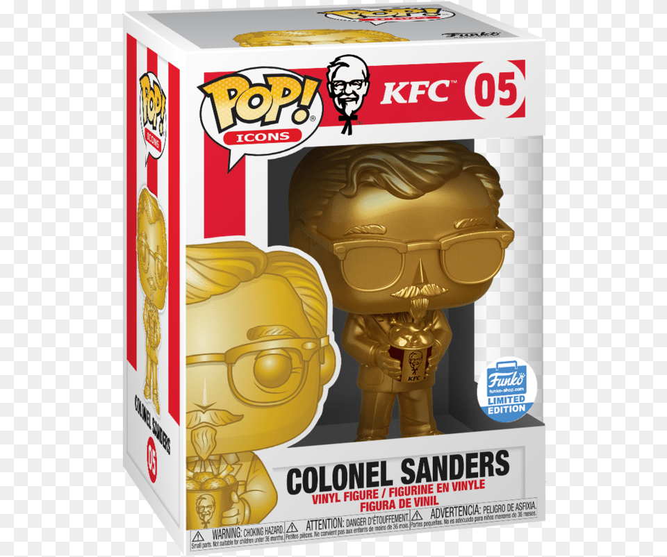 Gold Colonel Sanders Funko Pop, Baby, Person, Helmet, Face Png