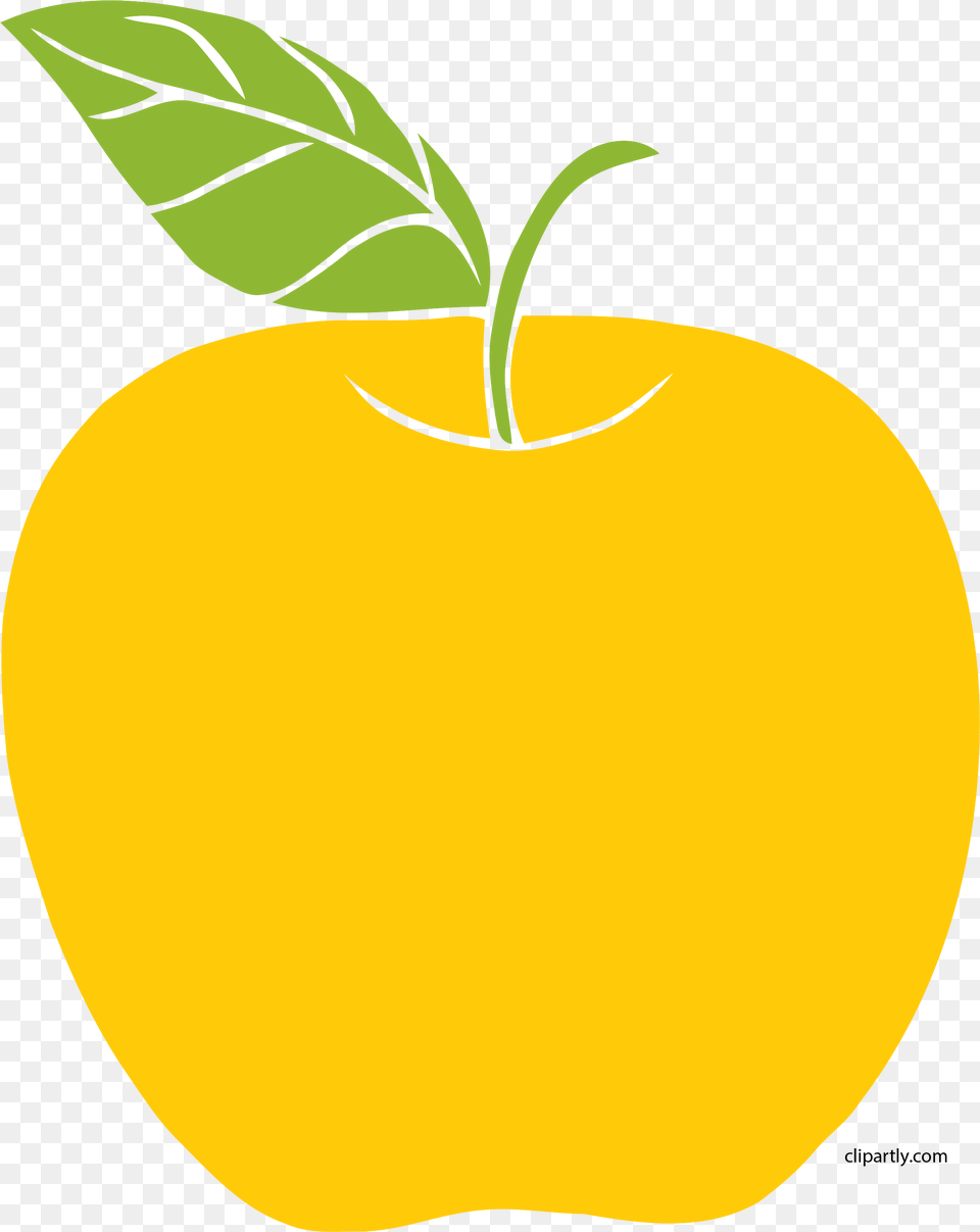 Gold Color Apple Clipart Yellow Apple Clipart, Plant, Produce, Fruit, Food Png Image