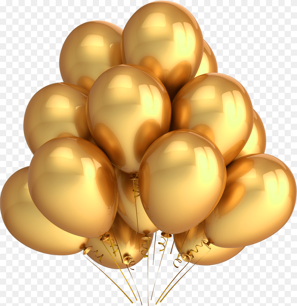 Gold Color Balloon Metallic Party Balloons Photography Gold Balloons Png Image